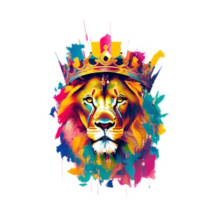 Colorful lion painting T-Shirt