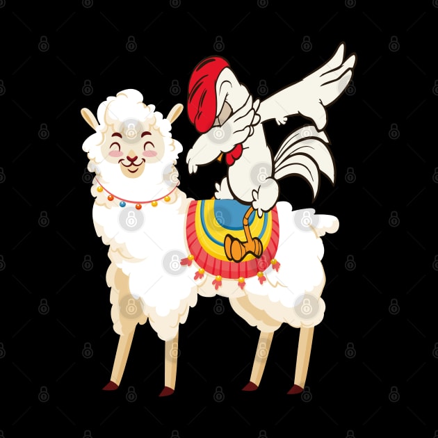 Dabbing Turkey riding Llama by NiceTeeBroo