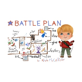 Kevin Home Alone Battle Plan Movie - Christmas Movie Friends T-Shirt