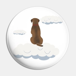 Dog in heaven Pin