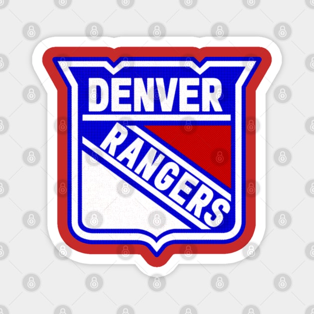 Defunct Denver Rangers 1989 Halftones Magnet by LocalZonly