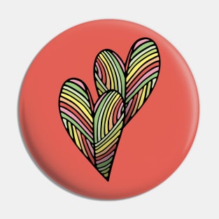 Two Hearts Pin