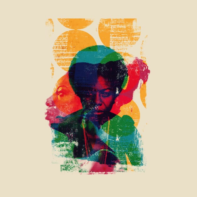 Nina Simone halftone graphic by HAPPY TRIP PRESS