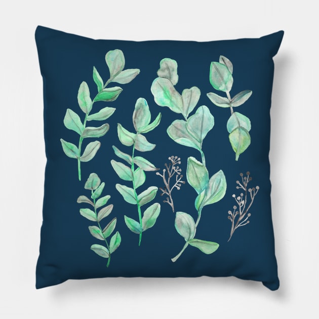 Eucalyptus Garden Pillow by tangerinetane