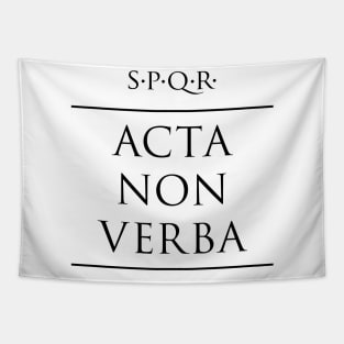 Latin quote Acta non verba Tapestry