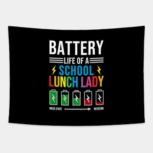 Battery Life Of A School Lunch Lady, funny idea Tapestry