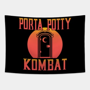 Porta Potty Kombat Tapestry