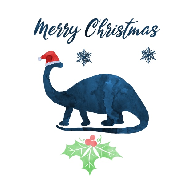 Christmas Dinosaur Brontosaurus by TheJollyMarten