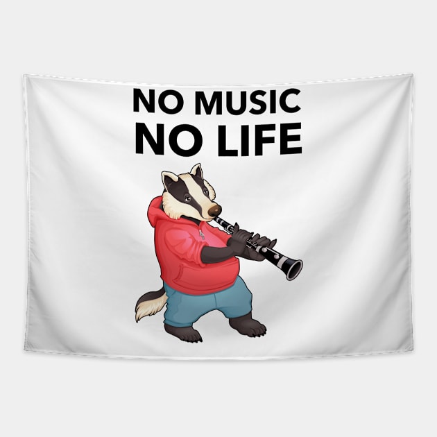 No Music No Life Tapestry by Jitesh Kundra