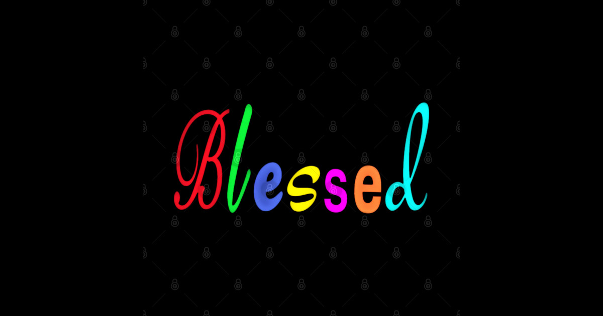 Blessed- Cursive - Back - Blessed Be - Sticker | TeePublic