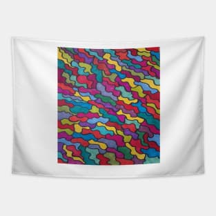 Rainbow Scales Abstract Print Tapestry