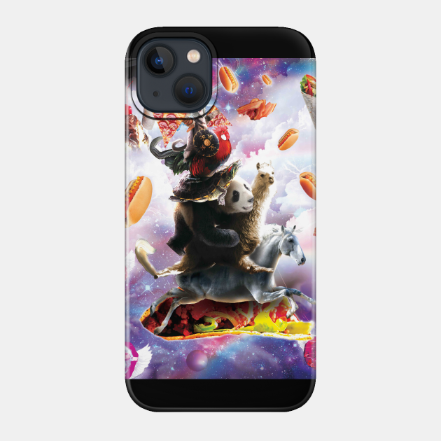 Cat & Pizza Taco Burrito Hotdog Bacon Doughnut - Cat - Phone Case