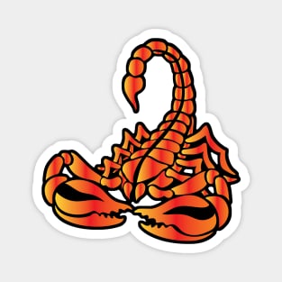 Flaming Orange Scorpion, Tribal Art Style Magnet