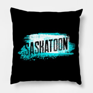 Saskatoon Graffiti Art Design Pillow