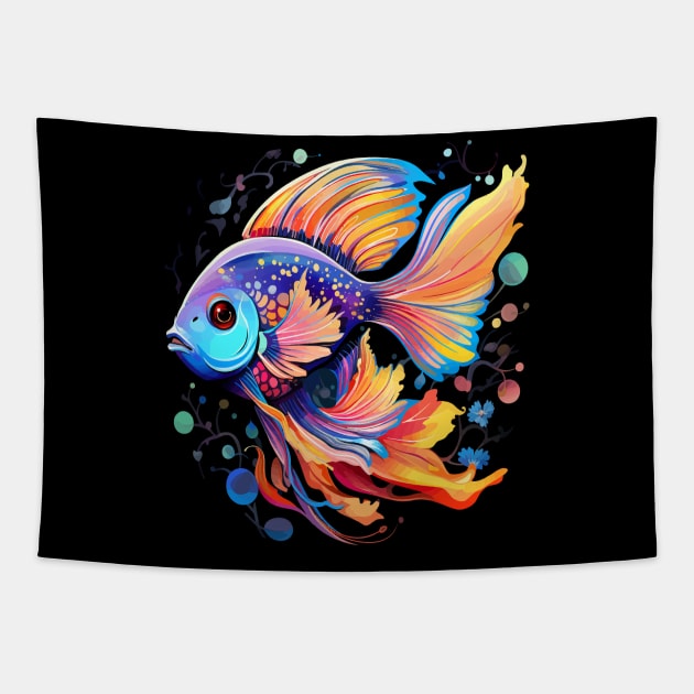 Blue Tang Rainbow Tapestry by JH Mart