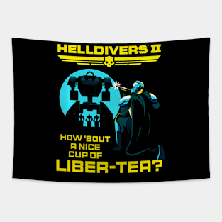 Helldivers 2 Sony Playstation Game A Nice Cup Of Liber-Tea Tapestry