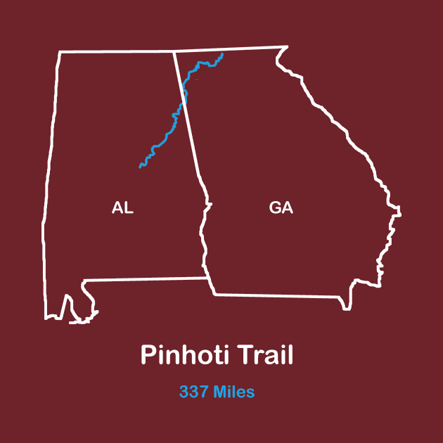 Route Map of the Pinhoti Trail by numpdog