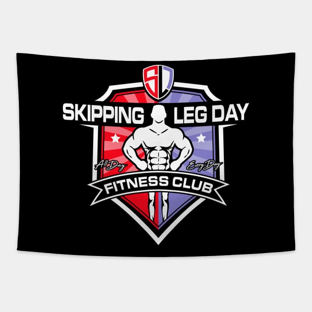 Skip Leg Day Fitness Tapestry by ACraigL