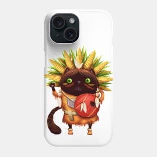 cat indian chief Phone Case