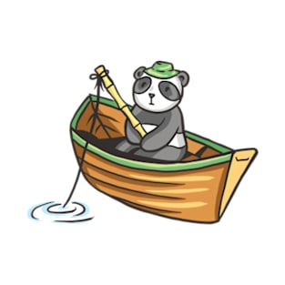 panda fishing T-Shirt