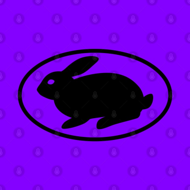 black print rabbit purple by merloneeer