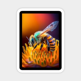 Bee Flower Calm Tranquil Nature Peaceful Season Outdoors Magnet