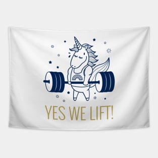 Yes We Lift - Unicorn Tapestry