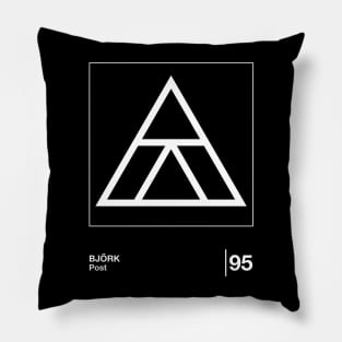 Post / Minimalist Style Graphic Design Artwork Pillow