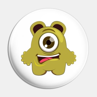 Cartoon monster with emotions Pin