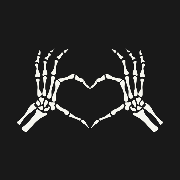 Skeleton Hands Heart Halloween - Skeleton - T-Shirt | TeePublic