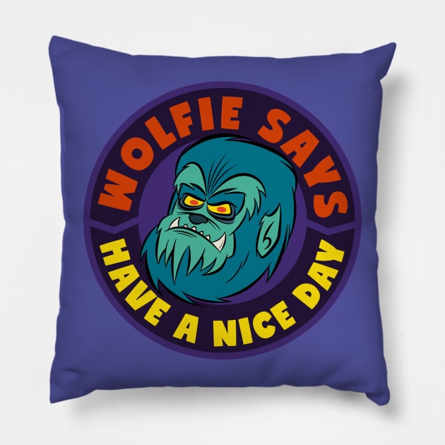 Wolfie Says Pillow by edvill