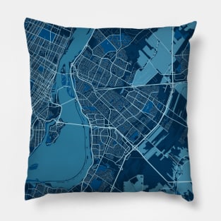 Longueuil - Canada Peace City Map Pillow