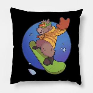 Snowboard capibara Pillow