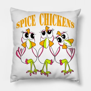 Orange Spice Chickens Pillow