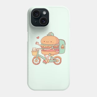 Fast Food Burger Bicycle Delivery Funny Phone Case