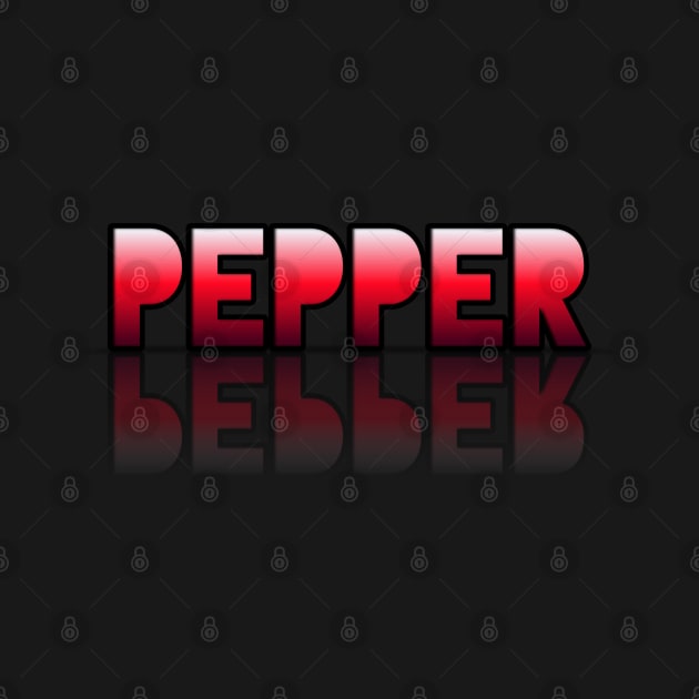 Pepper - - Healthy Lifestyle - Foodie Food Lover - Graphic Typography - Red by MaystarUniverse