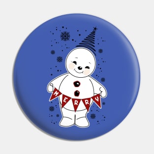Creative snowman drawing Pin