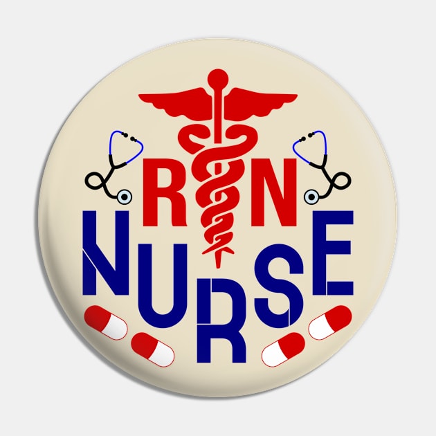 RN Nurse Pin by colorsplash