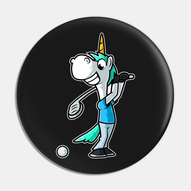 Unicorn Golf Player Golfer Golfing Funny Kids Boys print Pin by theodoros20