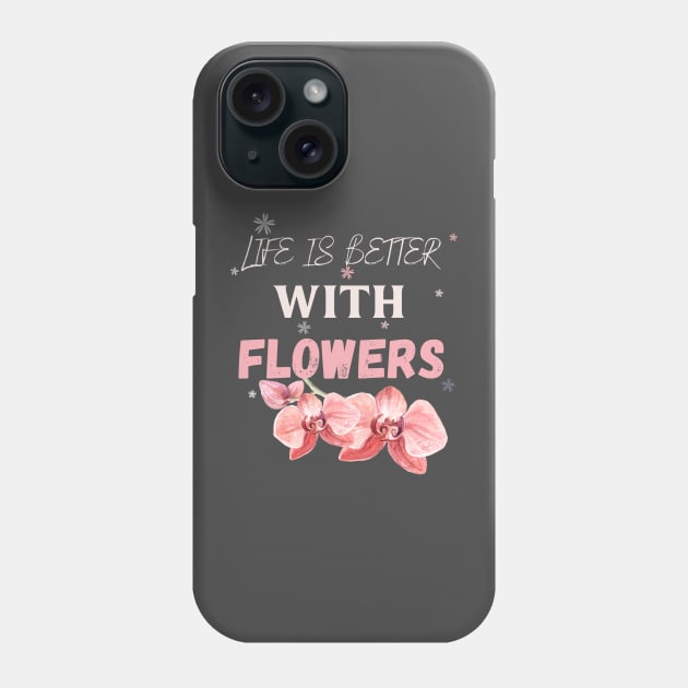 Flowers lover design gift for her who love floral design colorful flowers Phone Case by Maroon55