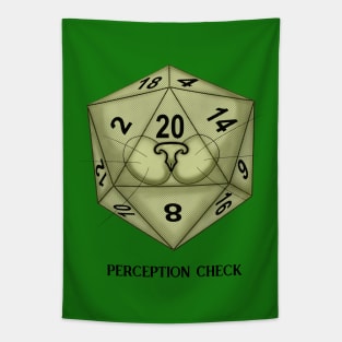 Cat. D20. Perception Check Tapestry