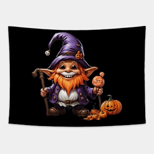Crochet Scary Witchy Garden Halloween Gnome Pumpkin Decoration Tapestry