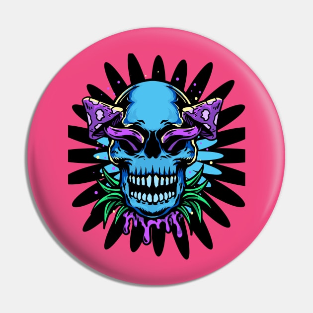 spooky floral skull Pin by funnyd