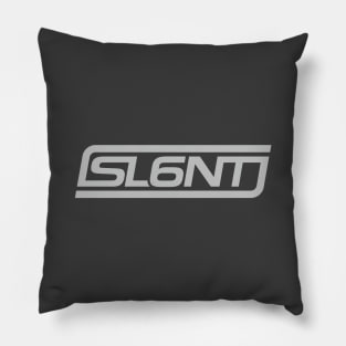 Slant 6 Icon (Gray on Asphalt) Pillow