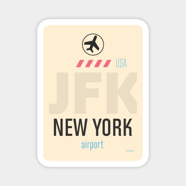 Classic airport JFK New York Magnet by Woohoo