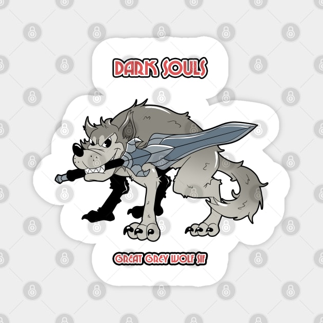 GREAT GREY WOLF SIF IN Magnet by Mustakro