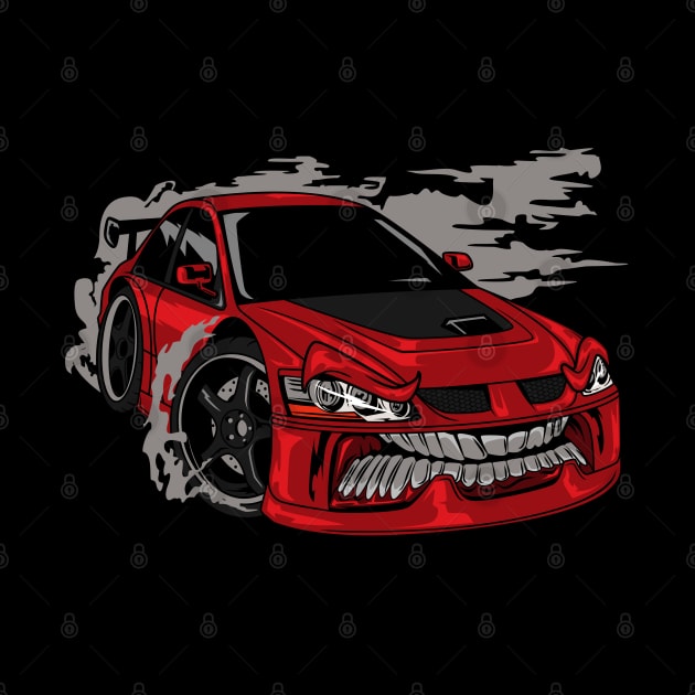 RED MONSTER DRIFT CAR by beanbeardy