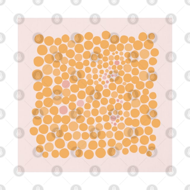 Retro Yellow Polka Dots - Minimal Shapes by sorbetedelimon