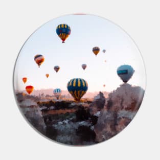 Cappadocia air balloons in the sky oil painting Pin