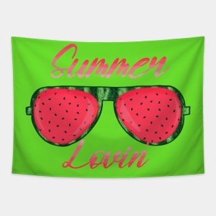 Summer Lovin’ Watermelon Glasses Design Tapestry